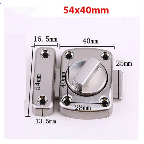 Chốt cửa mở núm vặn xoay cao cấp, dễ lắp đặt, 42*30mm dày 13mm	
