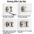Chốt cửa mở núm vặn xoay cao cấp, dễ lắp đặt, 42*30mm dày 13mm	