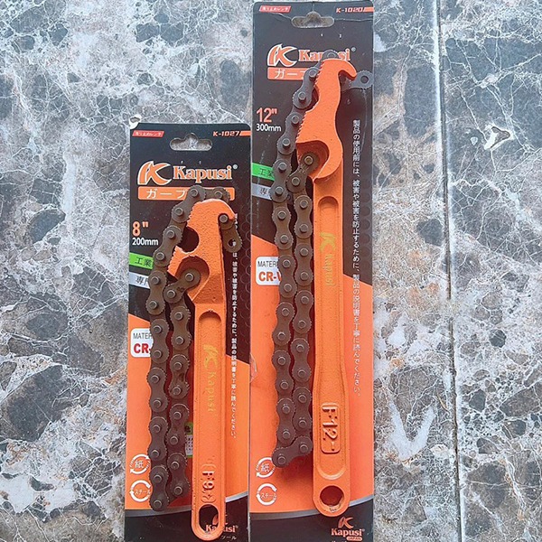 Mỏ lết xích Kapusi chuyên dụng mở nắp nút nối, 8inch/200mm	