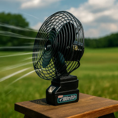 Quạt tích điện Makita 2 tốc độ gió hiệu suất mạnh