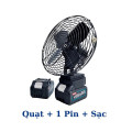 Quạt tích điện Makita 2 tốc độ gió hiệu suất mạnh, QUẠT + 1 PIN + 1 SẠC