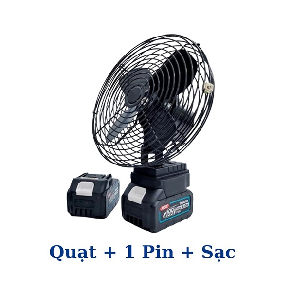 Quạt tích điện Makita 2 tốc độ gió hiệu suất mạnh, QUẠT + 1 PIN + 1 SẠC