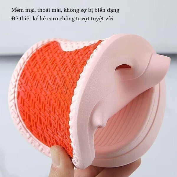 Dép chống trơn trượt, dép đi trong nhà, văn phòng, dép đi nhà tắm cho bà bầu, Màu hồng - Size 38/39