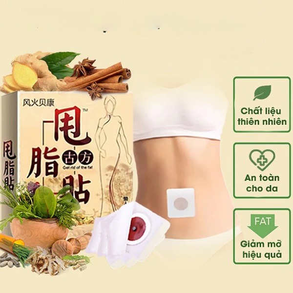 Combo 2 hộp miếng dán tan mỡ thảo dược giảm mỡ thừa hiệu quả