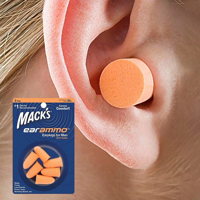 Nút bịt tai chống ồn Macks Ear Ammo Foam (Hộp 3 đôi)
