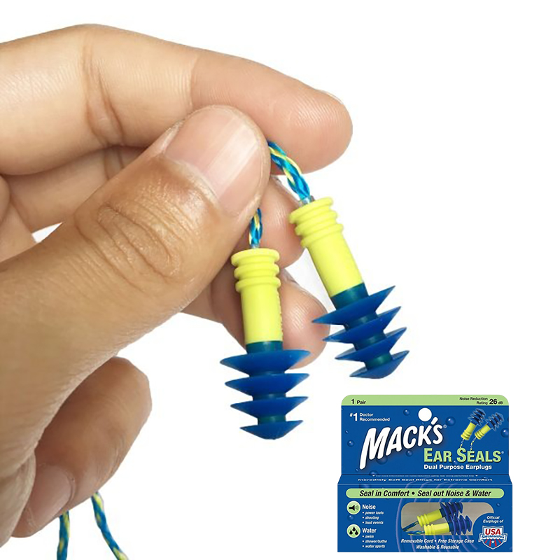 Nút bịt tai có dây Mack’s Ear Seals chống nước, giảm ồn hiệu quả