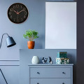 Đồng hồ treo tường 30cm Quartz kim trôi cao cấp, Màu trắng