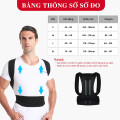 Đai chống gù lưng hỗ trợ cố định vai và cột sống dùng cho nam, nữ, Size M