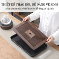 Khay ấm chén bằng tre hun khói chống ẩm cao cấp