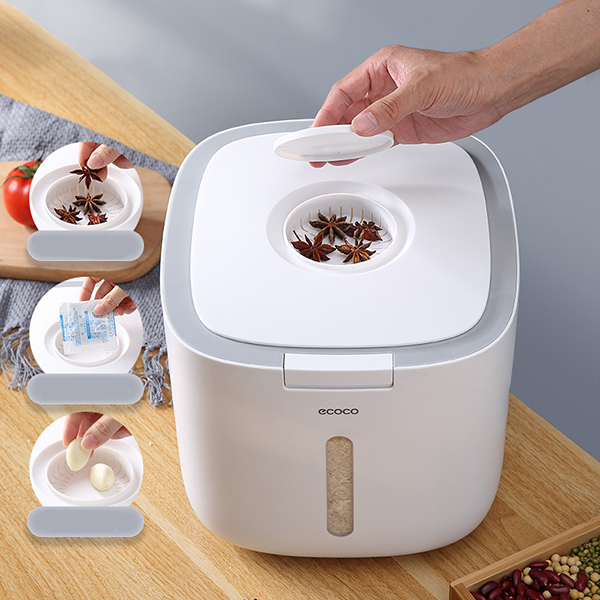 Thùng đựng gạo dung tích 5Kg bảo quản gạo tiện lợi Ecoco