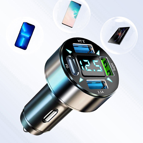Tẩu sạc nhanh ô tô 66W 4 cổng đa năng tương thích nhiều dòng xe