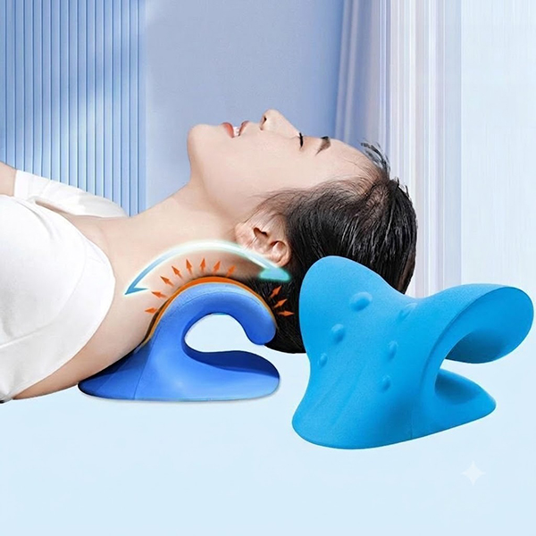 Gối massage cổ vai gáy cao su non đàn hồi tốt hỗ trợ thư giãn cột sống cổ
