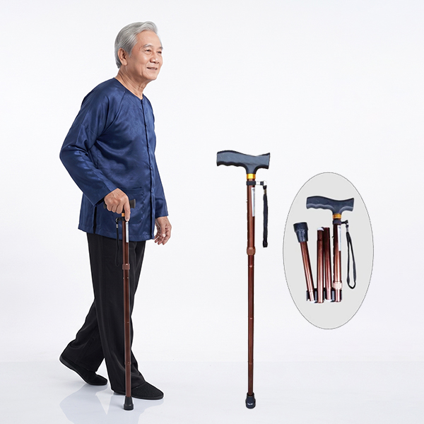 Gậy chống cho người già Lucass Y27 gấp gọn, chắc chắn, chống trượt