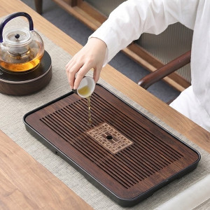 Khay ấm chén bằng tre hun khói chống ẩm cao cấp