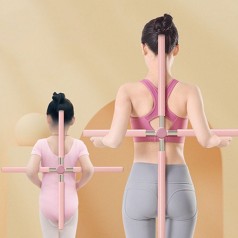Gậy tập yoga hỗ trợ chống gù lưng, định hình vai lưng, Màu hồng