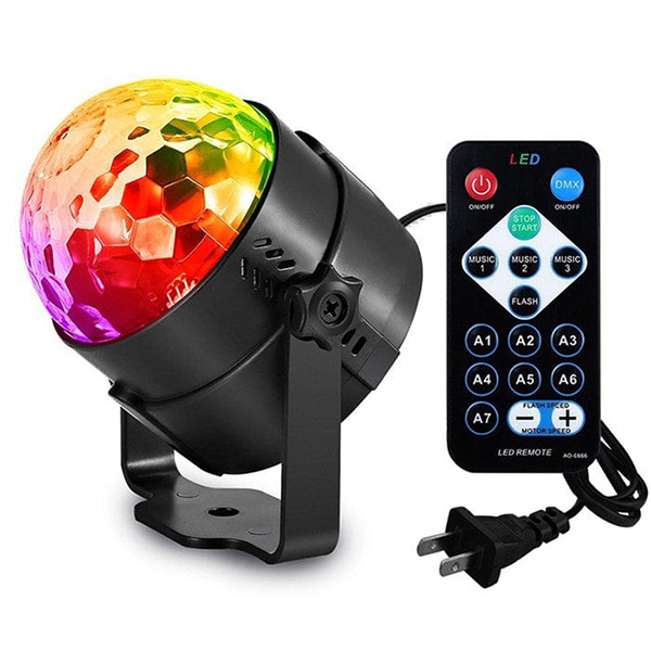Đèn Led karaoke xoay 360 độ 7 màu chớp nháy theo nhạc