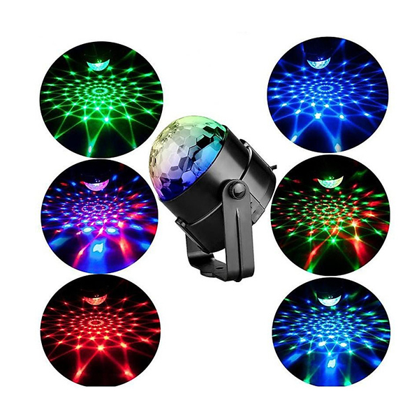 Đèn Led karaoke xoay 360 độ 7 màu chớp nháy theo nhạc