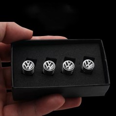 Set 4 nắp chụp van đầu xe ô tô có logo các hãng xe, Logo Volkswagen