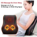 Gối massage hồng ngoại kiêm tựa lưng 16 bi cho gia đình và trên ô tô