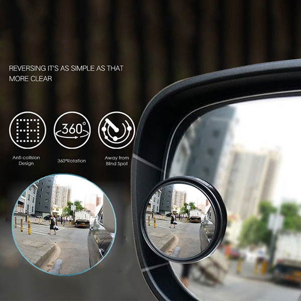 Bộ 2 gương cầu lồi chiếu hậu xóa điểm mù xe hơi 360 độ
