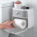 Hộp đựng giấy vệ sinh dán tường Ecoco cao cấp, 2 ngăn tiện dụng