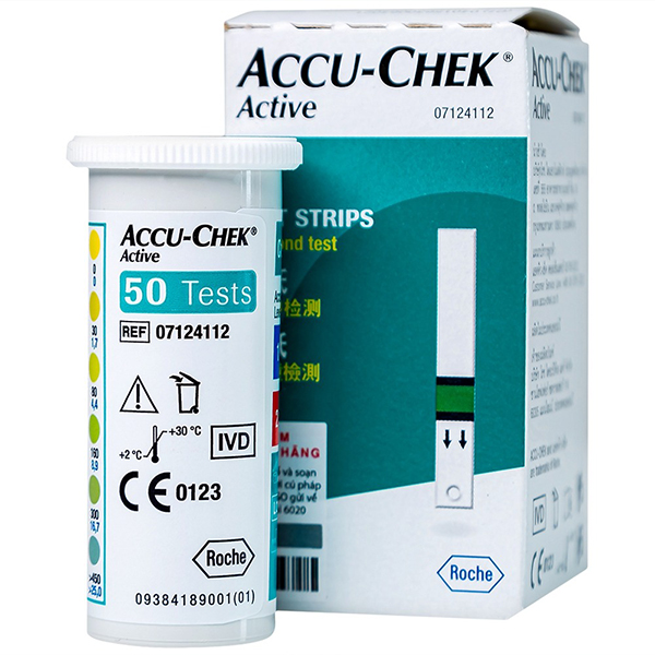 Hộp 50 que thử đường huyết Accu-Chek Active cho kết quả nahnh chóng