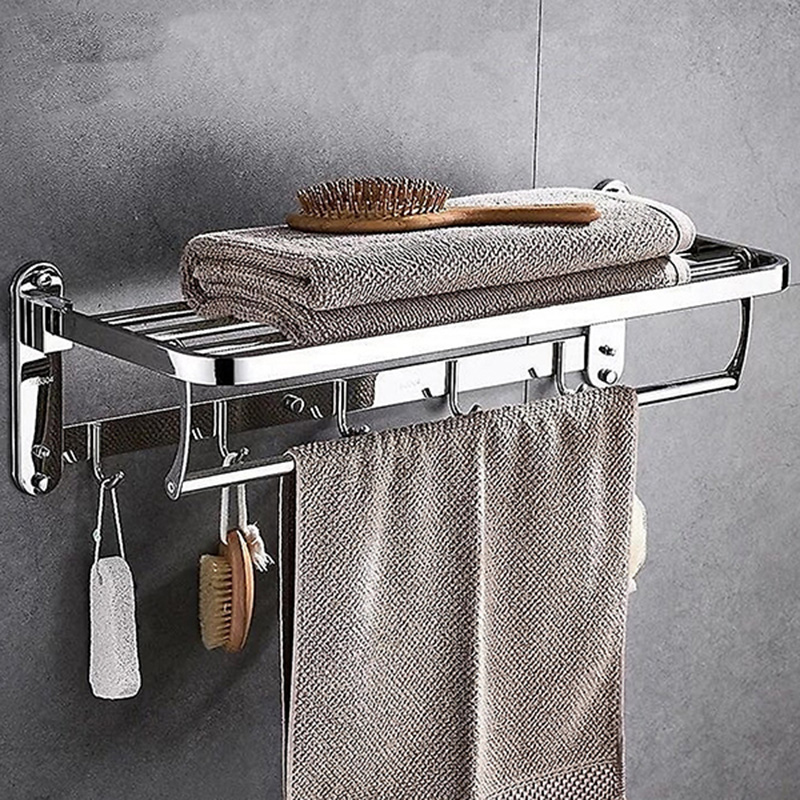 Kệ treo khăn nhà tắm bằng thép không gỉ cao cấp, gấp gọn tiện dụng
