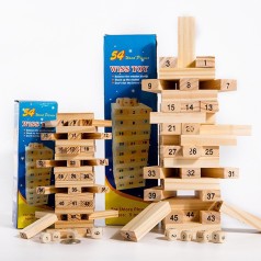 Hộp 54 thanh đồ chơi rút gỗ rèn luyện tư duy cho bé